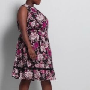 Lane Bryant Floral Sleeveless Dress
